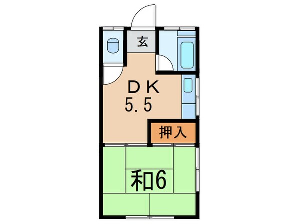 西五反田コーポの物件間取画像